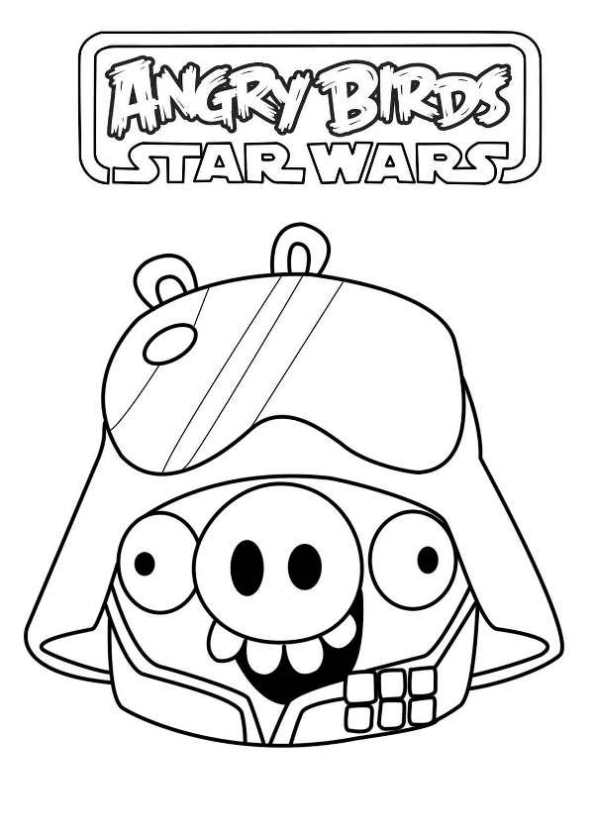 Kids-n-fun.com | Coloring page Angry Birds Star Wars star wars pig